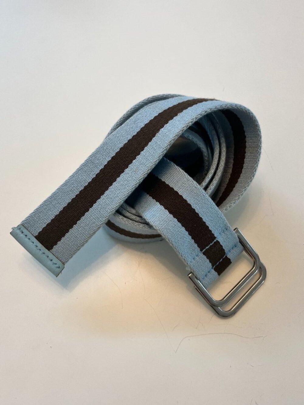 Club Monaco Striped Web Belt Adjustable 45"